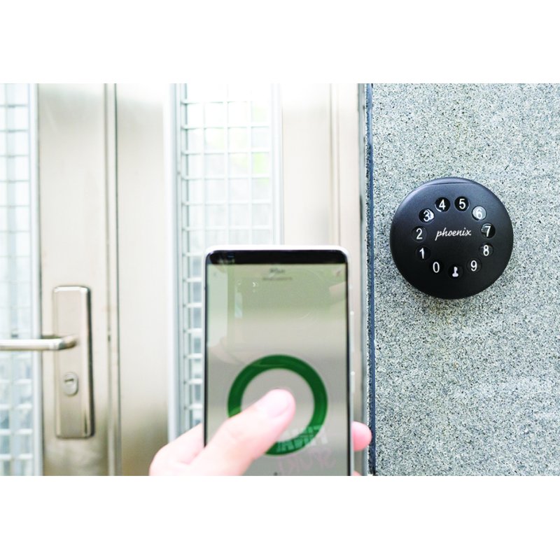 Phoenix Coffre-fort à clés PALM KS0213ES, bluetooth, noir, 100 mm